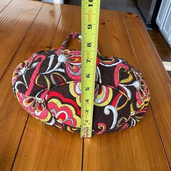 Vera Bradley Puccini Pattern Morgan Style Shoulder Bag Brown Pink Yellow White - Picture 14 of 14